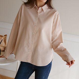 Dip-back Napped Stripe Shirt