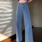 High Waist Straight Slimming Wide Leg Jean