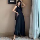 One-shoulder Open Back Maxi Dress