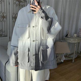 Gradient Button Cargo Jacket