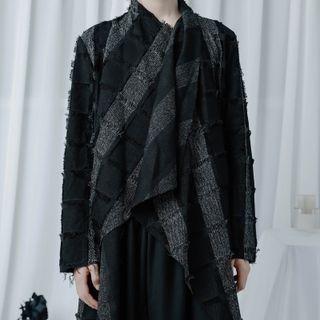 Two-tone Asymmetrical Trench Jacket