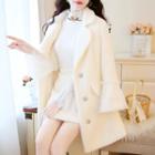 Mesh-panel Ruffled Plain Coat