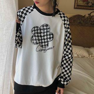 Checker Panel Sweatshirt