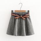 A-line Skirt With Striped Sash