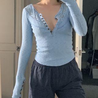 Long Sleeve Floral-print Paneled Crop Top