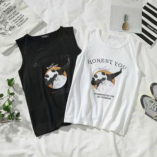 Couple Matching Panda Print Tank Top