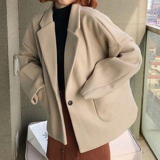 Button Coat Light Khaki - One Size