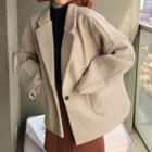Button Coat Light Khaki - One Size