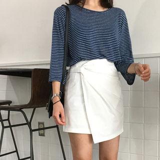 Knotted-front Mini Skirt