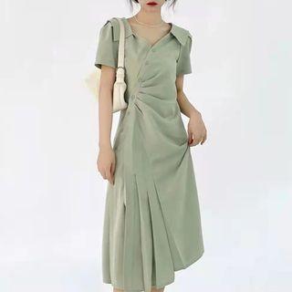 Pleated A-line Shirt Dress (various Designs)