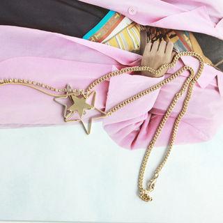 Star Chain Lariat Necklace