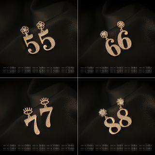 Number Pendant Drop Earring