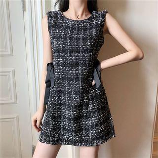Tweed Slim-fit A-line Sleeveless Dress