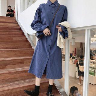 Lantern-sleeve Shirt / Lantern-sleeve Midi Shirtdress
