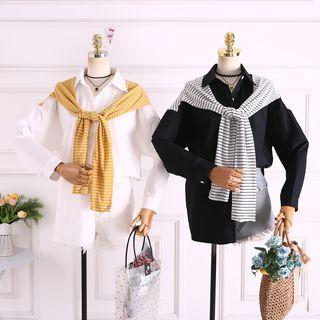 Inset Scarf Long-sleeve Blouse