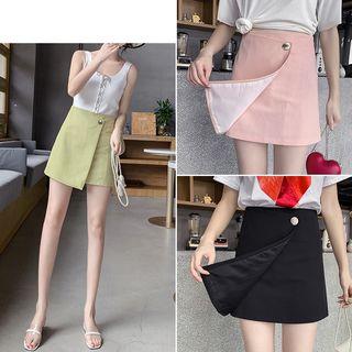 Irregular Wrap A-line Skirt