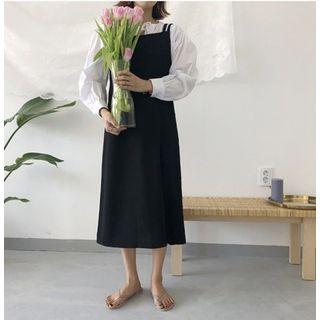 Double Spaghetti-strap Midi Dress