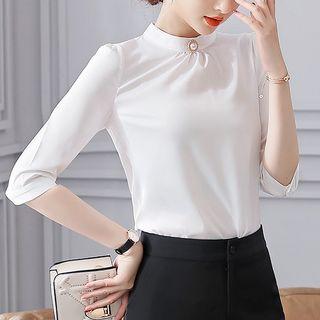 Elbow-sleeve Blouse / Dress Pants / Set