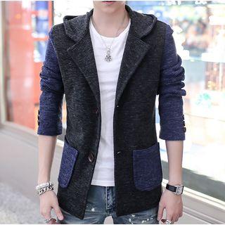 Color Panel Notch Lapel Jacket