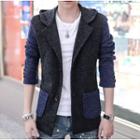 Color Panel Notch Lapel Jacket