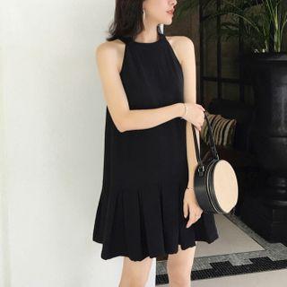 Halter-neck Mini A-line Dress