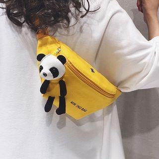 Canvas Bear Accent Belt Bag