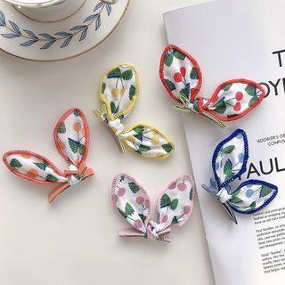 Printed Rabbit Ear Hair Clip