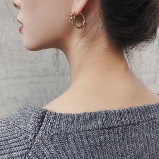 Alloy Knot Hoop Earring