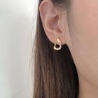 Non-matching Irregular Alloy Open Hoop Earring 1 Pair - Al1524 - Non-matching - As Shown In Figure - One Size