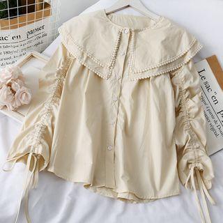 Lace Puff-sleeved Top