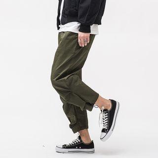 Drawstring-hem Loose-fit Ankle Pants