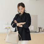 Shirred-sleeve Drawstring-waist Safari Jacket