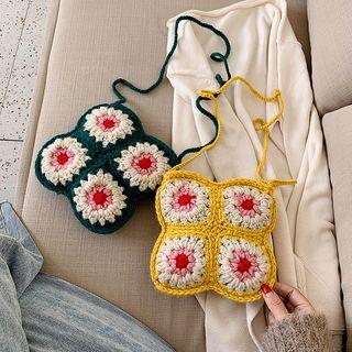 Crochet Knit Crossbody Bag