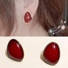 Stud Earring Red - One Size