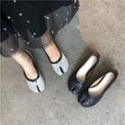 Glitter Split-toe Flats