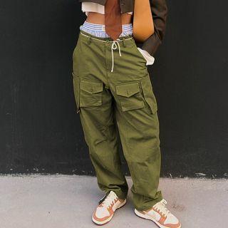 Low Rise Pocket Loose-fit Cargo Pants
