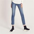 Fray-hem Cropped Slim-fit Jeans