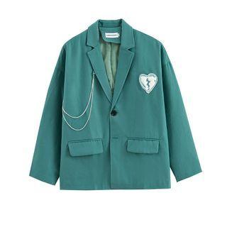 Long-sleeve Chain Heart Blazer