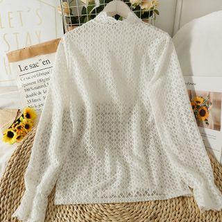Bell-sleeve Loose Lace Top