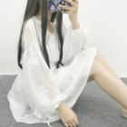 Embroidered Light Jacket / A-line Skirt / Cami Top