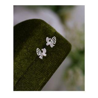 Butterfly Sterling Silver Earring 1 Pair - 925 Silver - Silver - One Size