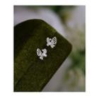 Butterfly Sterling Silver Earring 1 Pair - 925 Silver - Silver - One Size