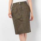 Camo Print Midi Pencil Skirt