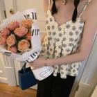 Spaghetti Strap Floral Midi A-line Dress / Flowy Camisole Top