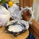 Ribbon Mesh Faux Pearl Headband