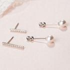 Faux-pearl Stud Earring Stud Earring - 1 Pair - White Gold - One Size