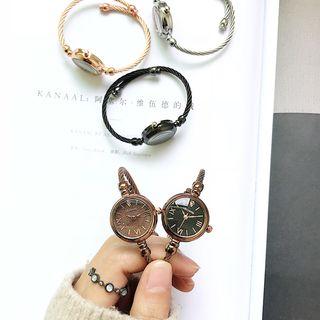 Set: Bangle Watch + Triangle Open Bangle