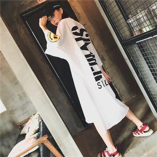 Printed Oversized T-shirt Dress