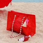 Aloha Holidays Transparent Beach Bag Red - One Size