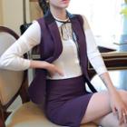Single-button Vest / Skirt / Trousers
